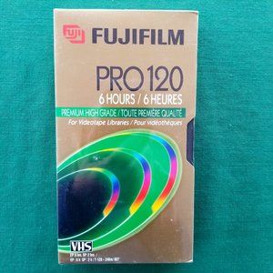 NEW FUJIFILM Blank VHS Tape PRO-120 6HR Sealed